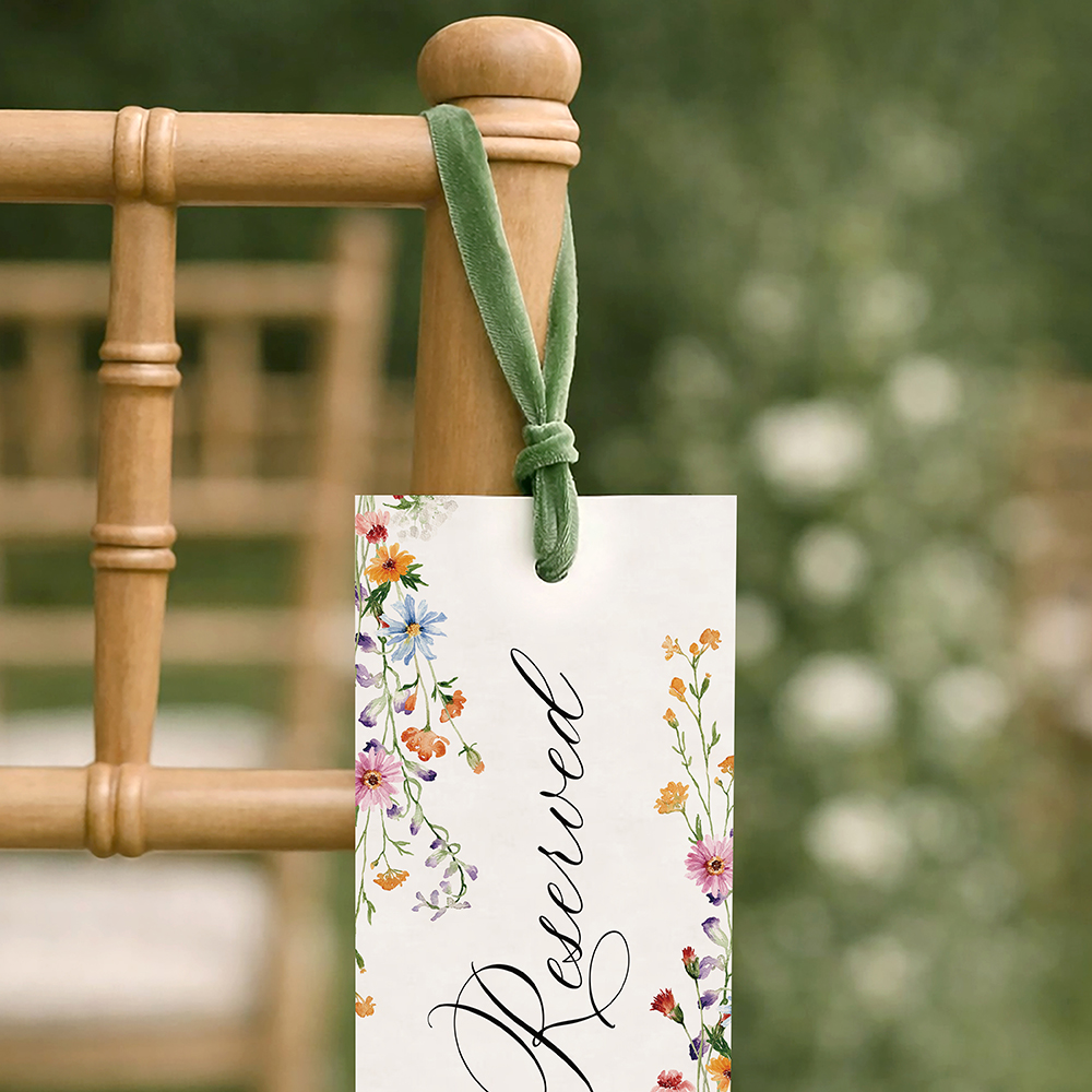 'Wildflower Garden' Reserved Seat Tags