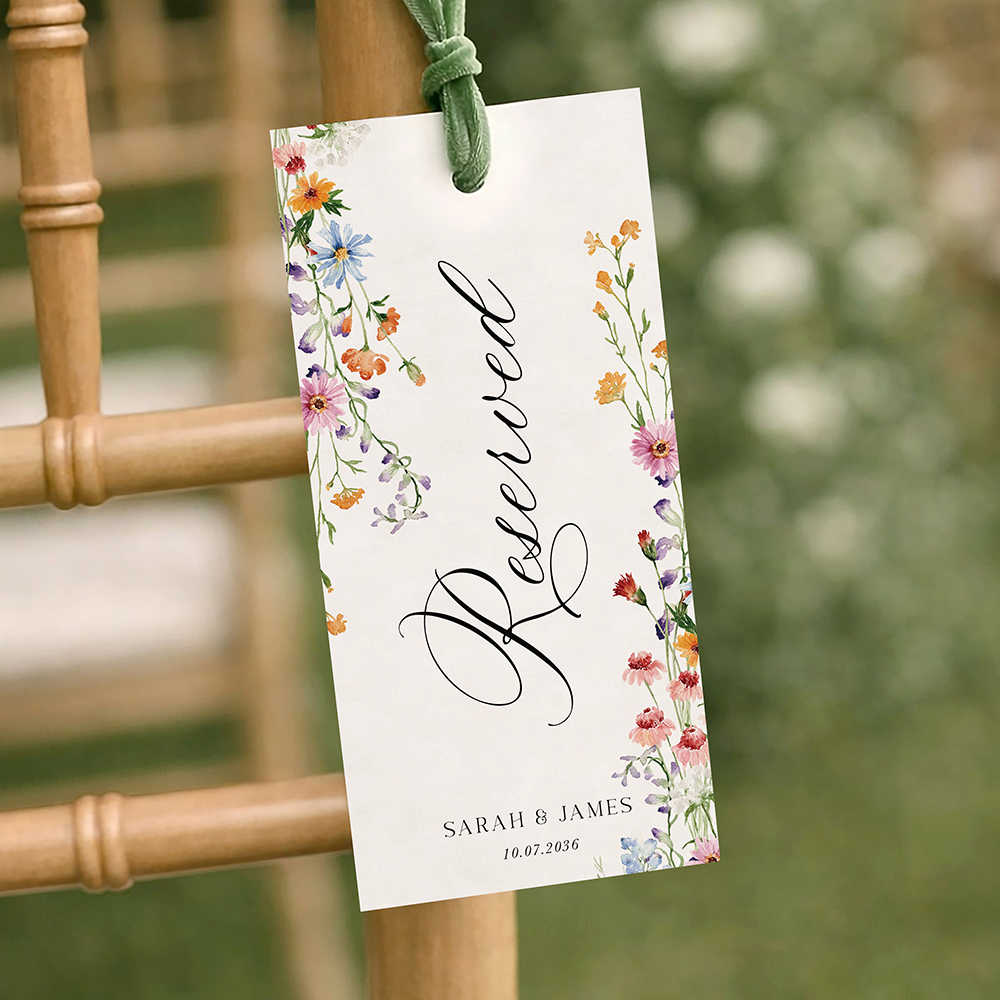'Wildflower Garden' Reserved Seat Tags