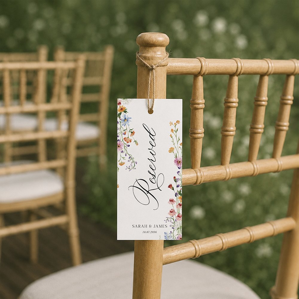 'Wildflower Garden' Reserved Seat Tags
