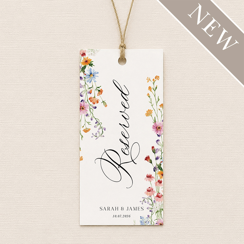 'Wildflower Garden' Reserved Seat Tags