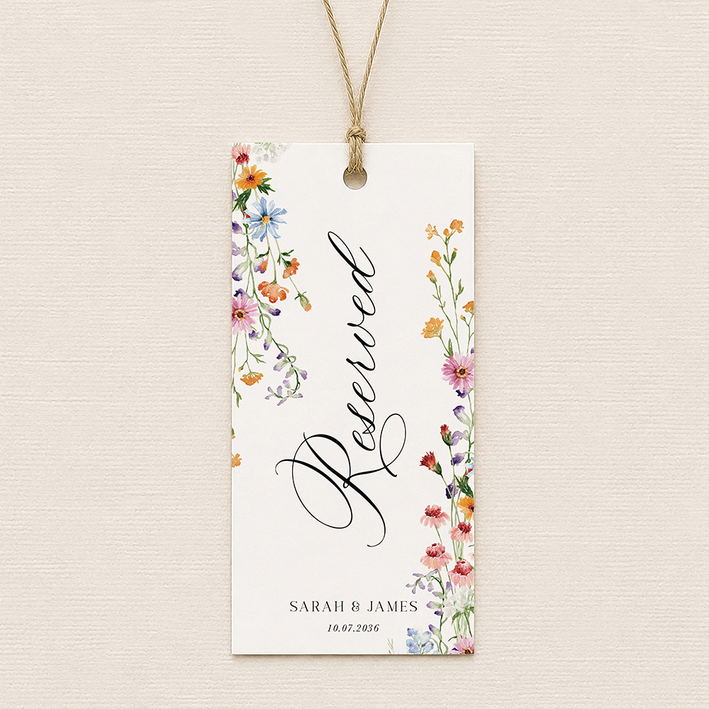 'Wildflower Garden' Reserved Seat Tags