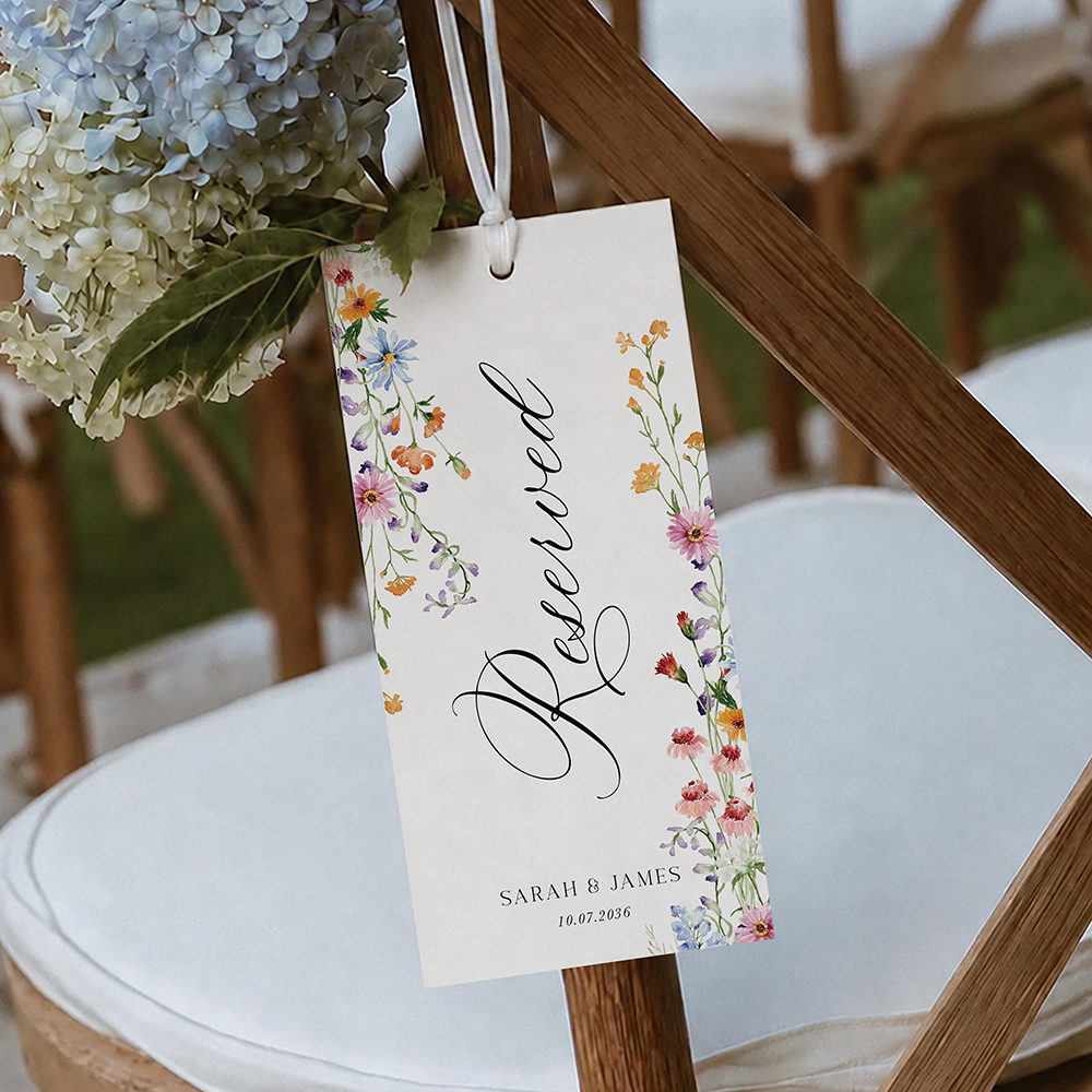 'Wildflower Garden' Reserved Seat Tags
