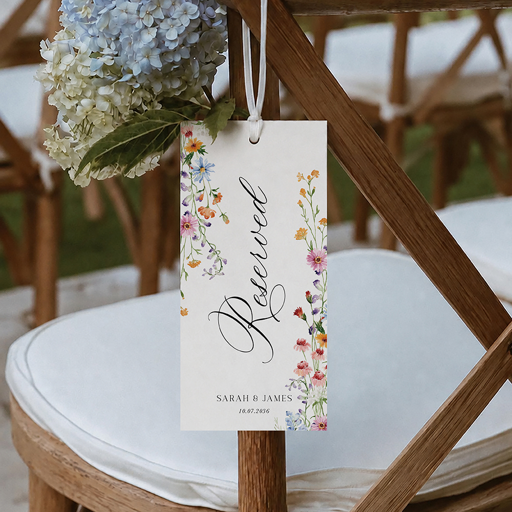 'Wildflower Garden' Reserved Seat Tags