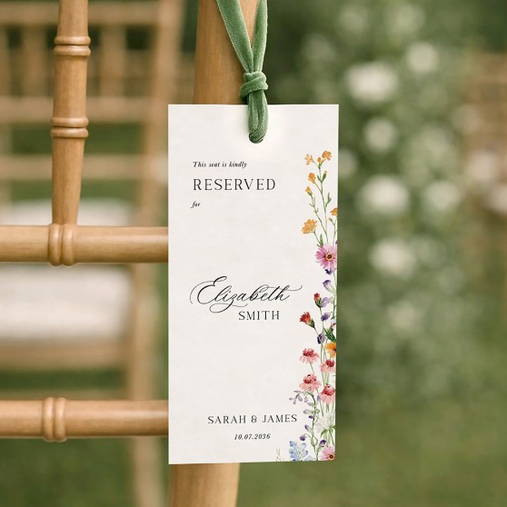 'Wildflower Garden' Reserved Seat Tags