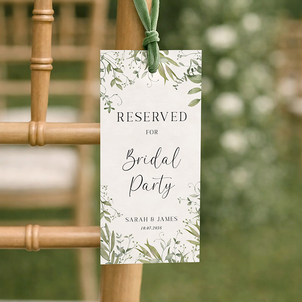 'Willow Grove' Reserved Seat Tags