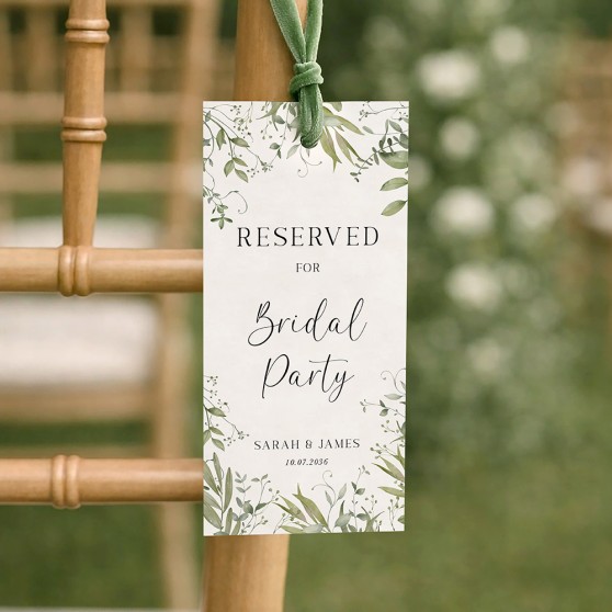 'Willow Grove' Reserved Seat Tags