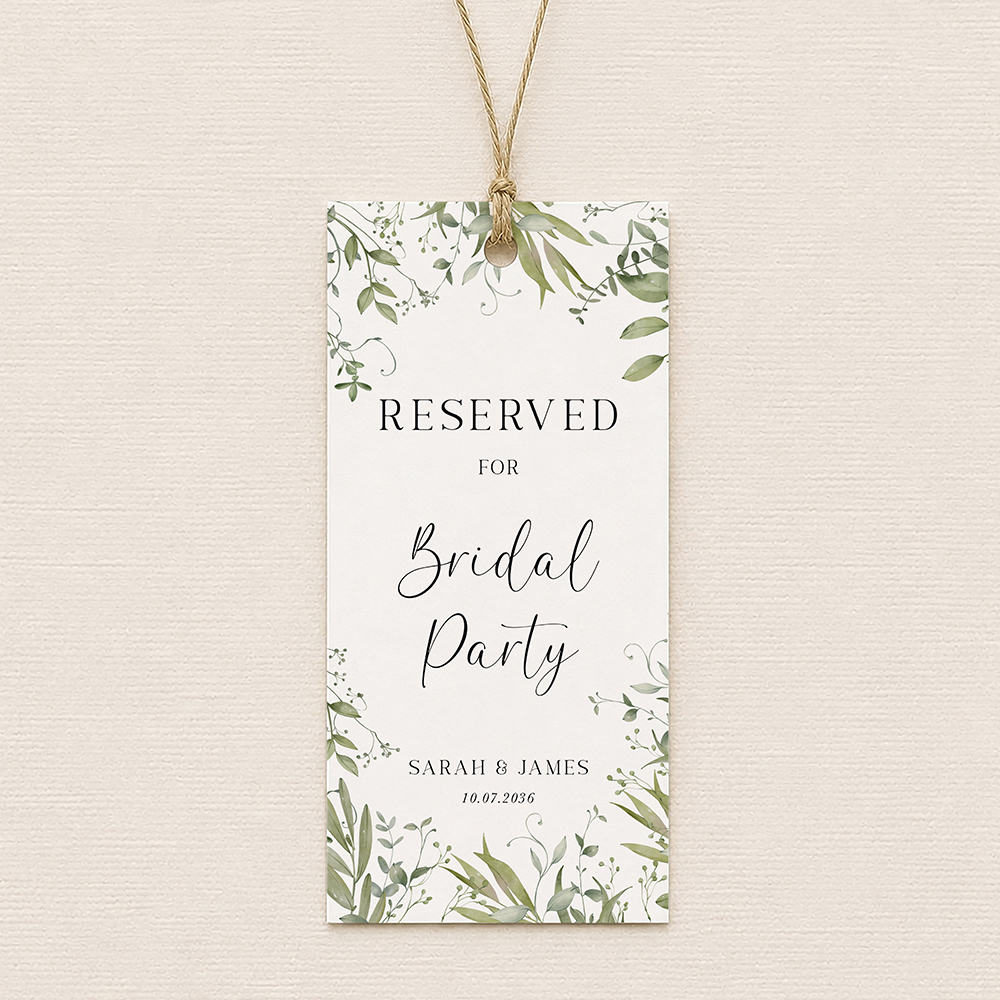 'Willow Grove' Reserved Seat Tags