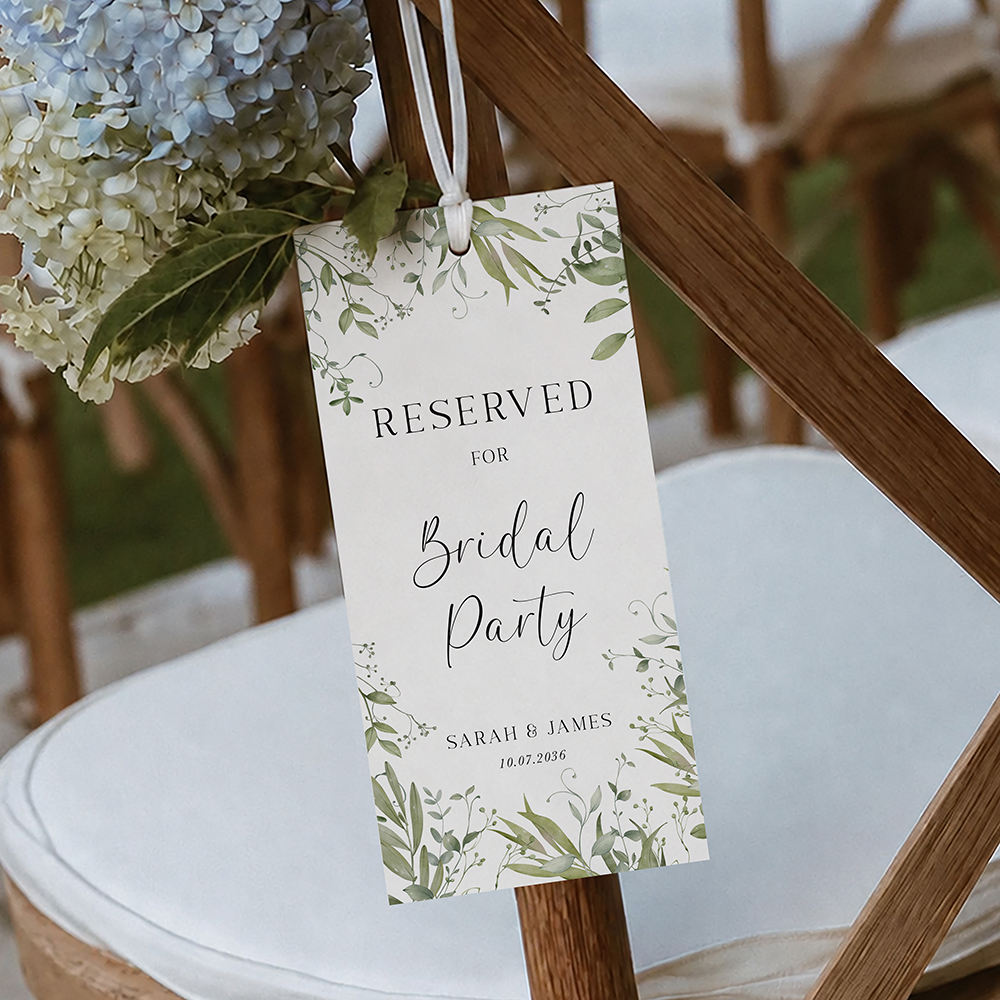'Willow Grove' Reserved Seat Tags