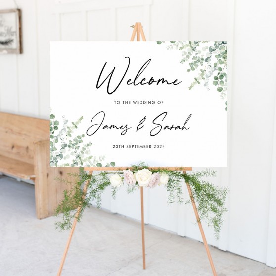 'Classic Eucalyptus' Welcome Sign A2/A1