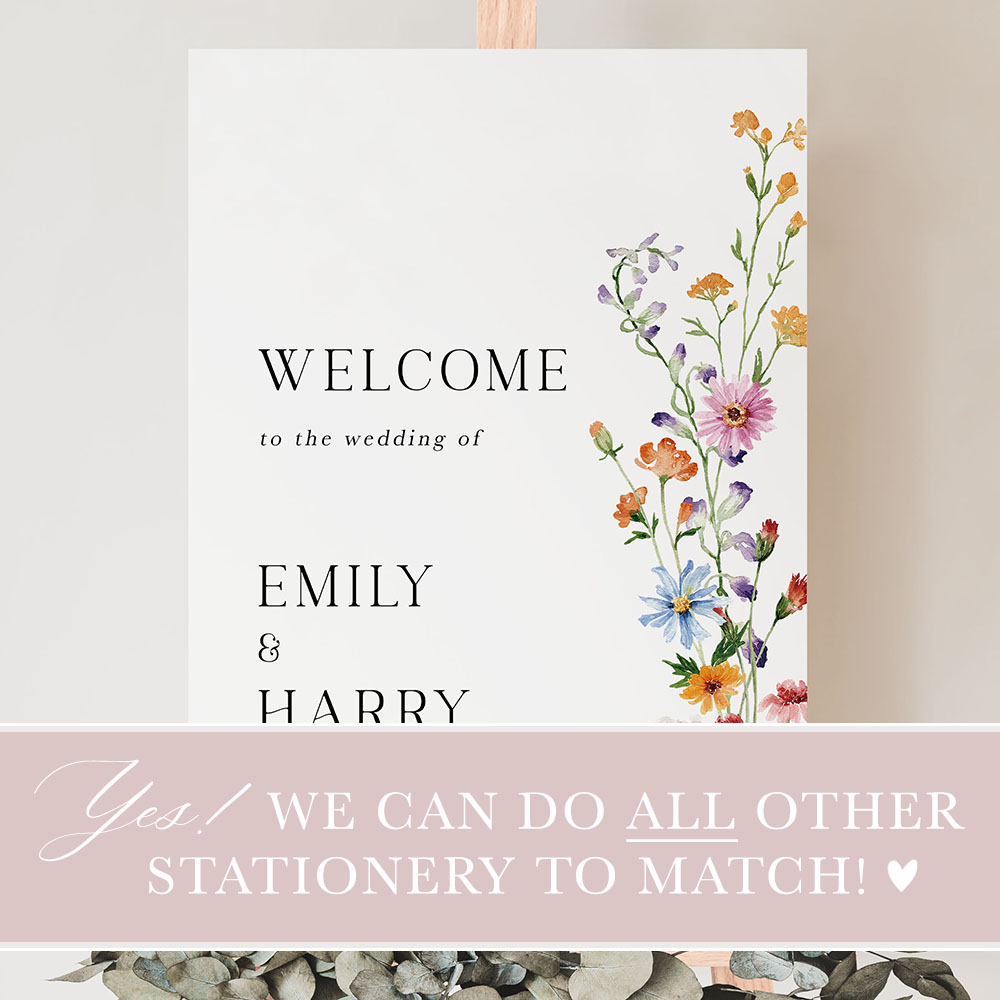 'Wild Flower Garden ' Welcome Sign A2/A1