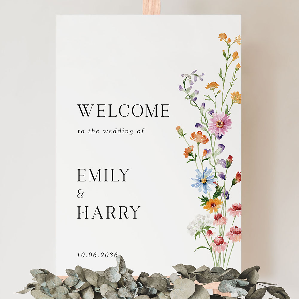 'Wild Flower Garden ' Welcome Sign A2/A1
