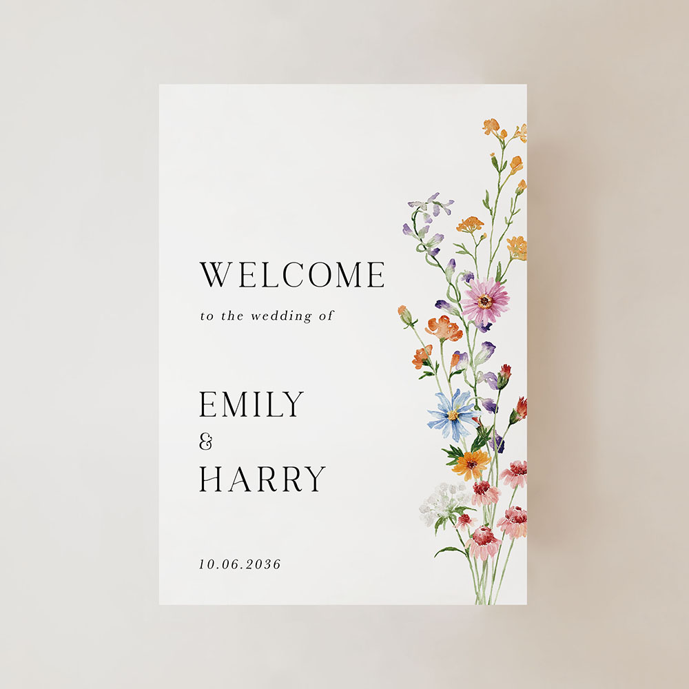 'Wild Flower Garden ' Welcome Sign A2/A1