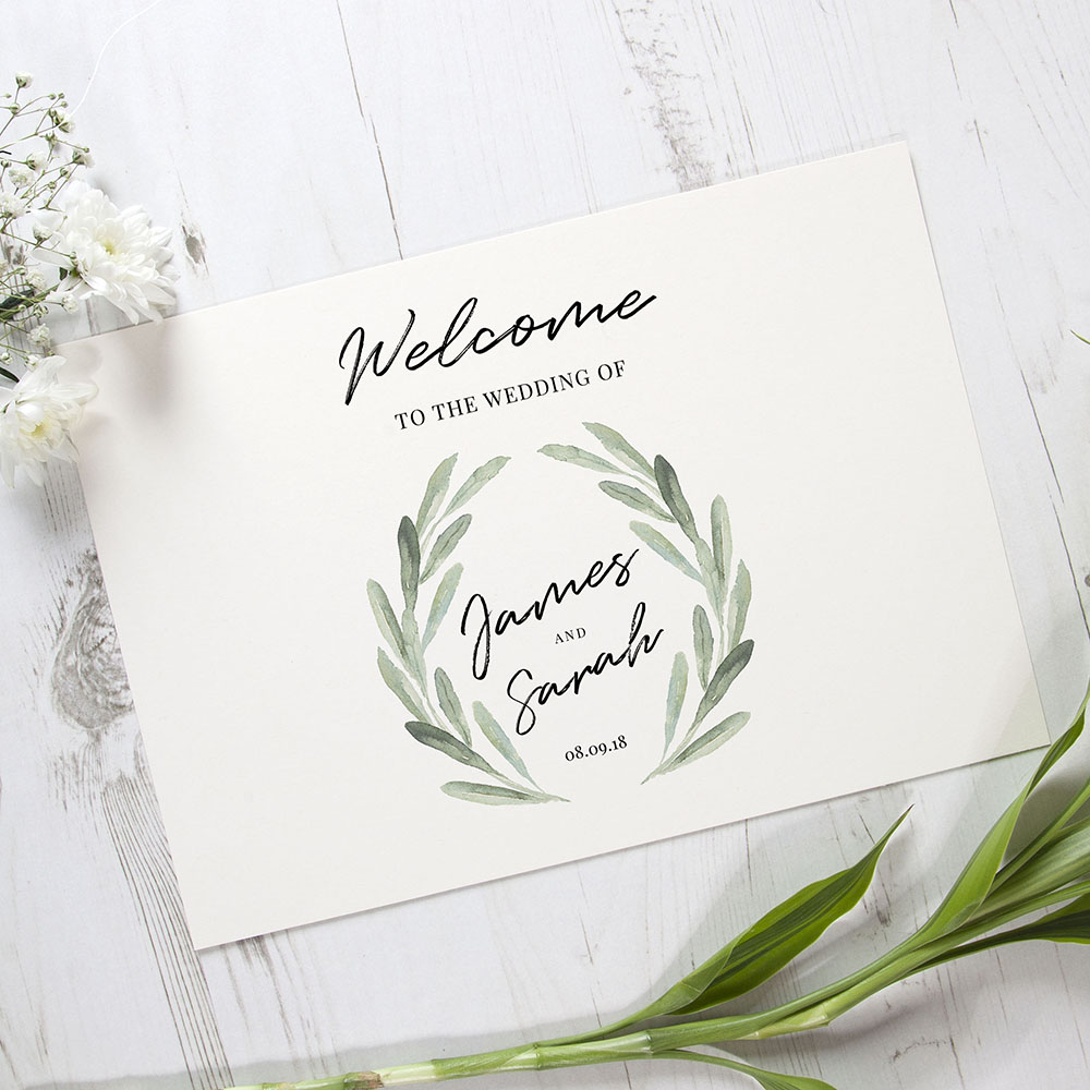 'Olive' Welcome Sign - A5/A4/A3