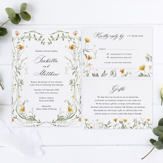 'Golden Meadow' Sleeve Invite