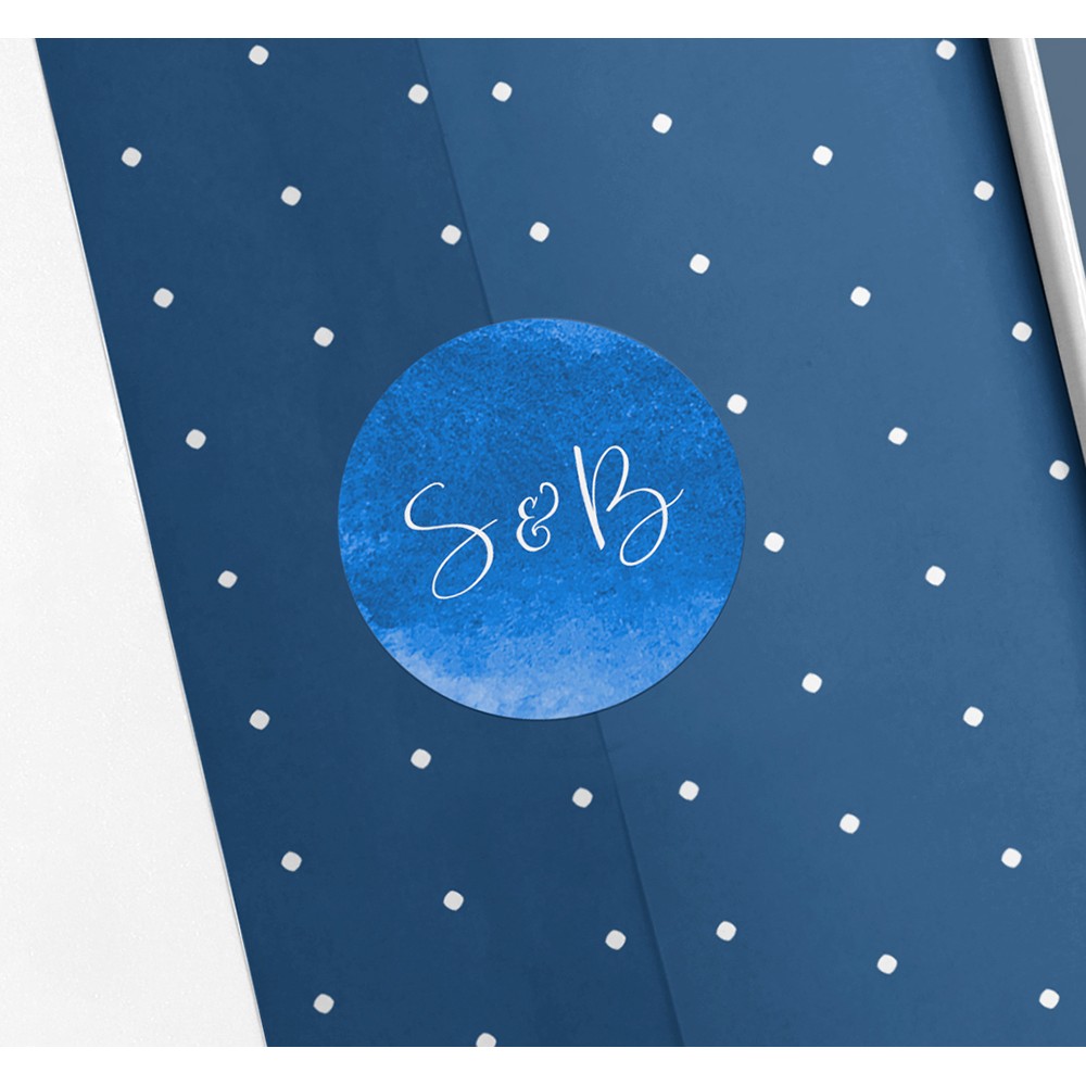 Pack of 'Blue Watercolour Splash' Stickers