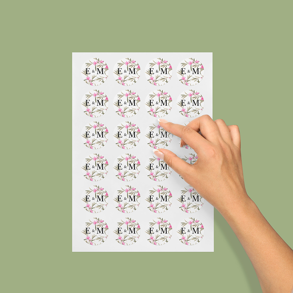 Pack of 'Pink Botanical V2' Stickers