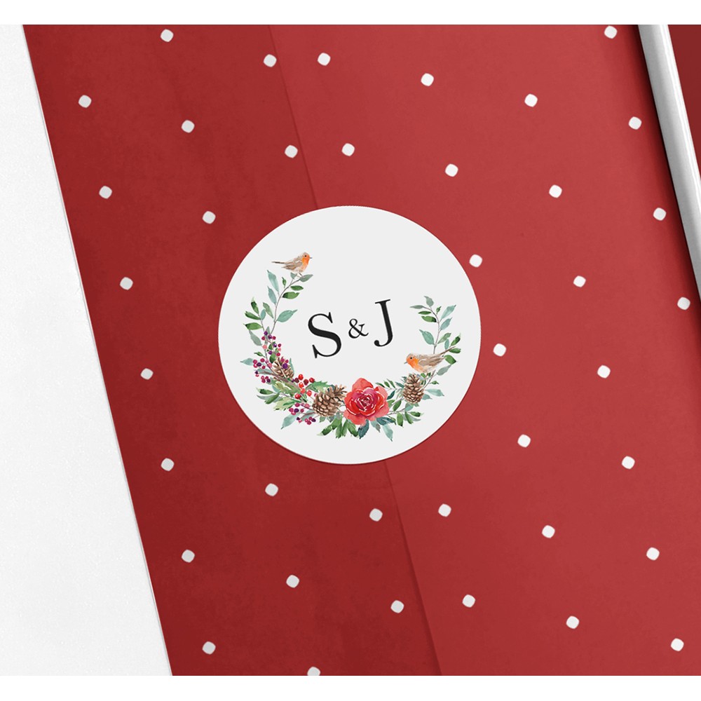 Pack of 'Christmas Holly' Stickers