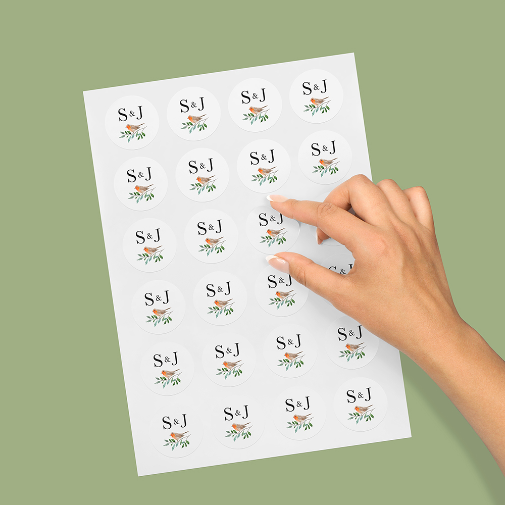 Pack of 'Christmas Robin' Stickers