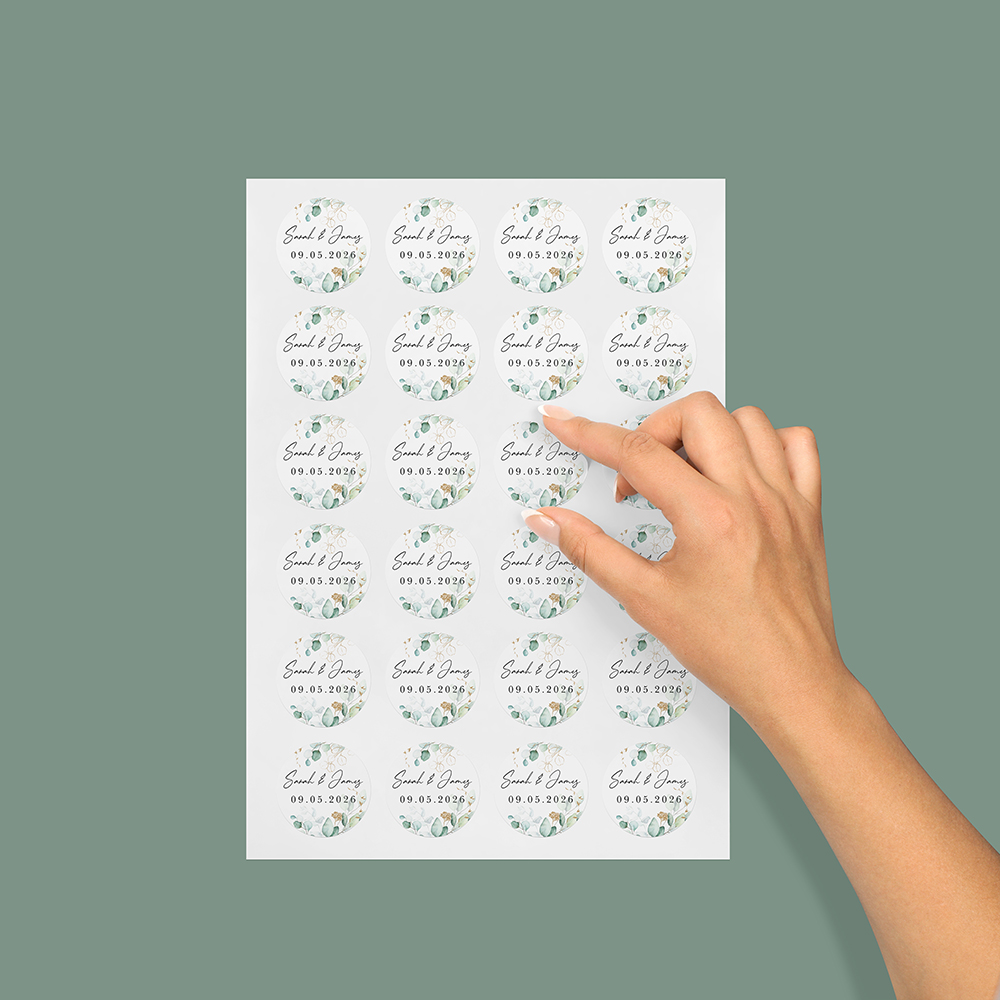 Pack of 'Green & Gold Eucalyptus' Stickers