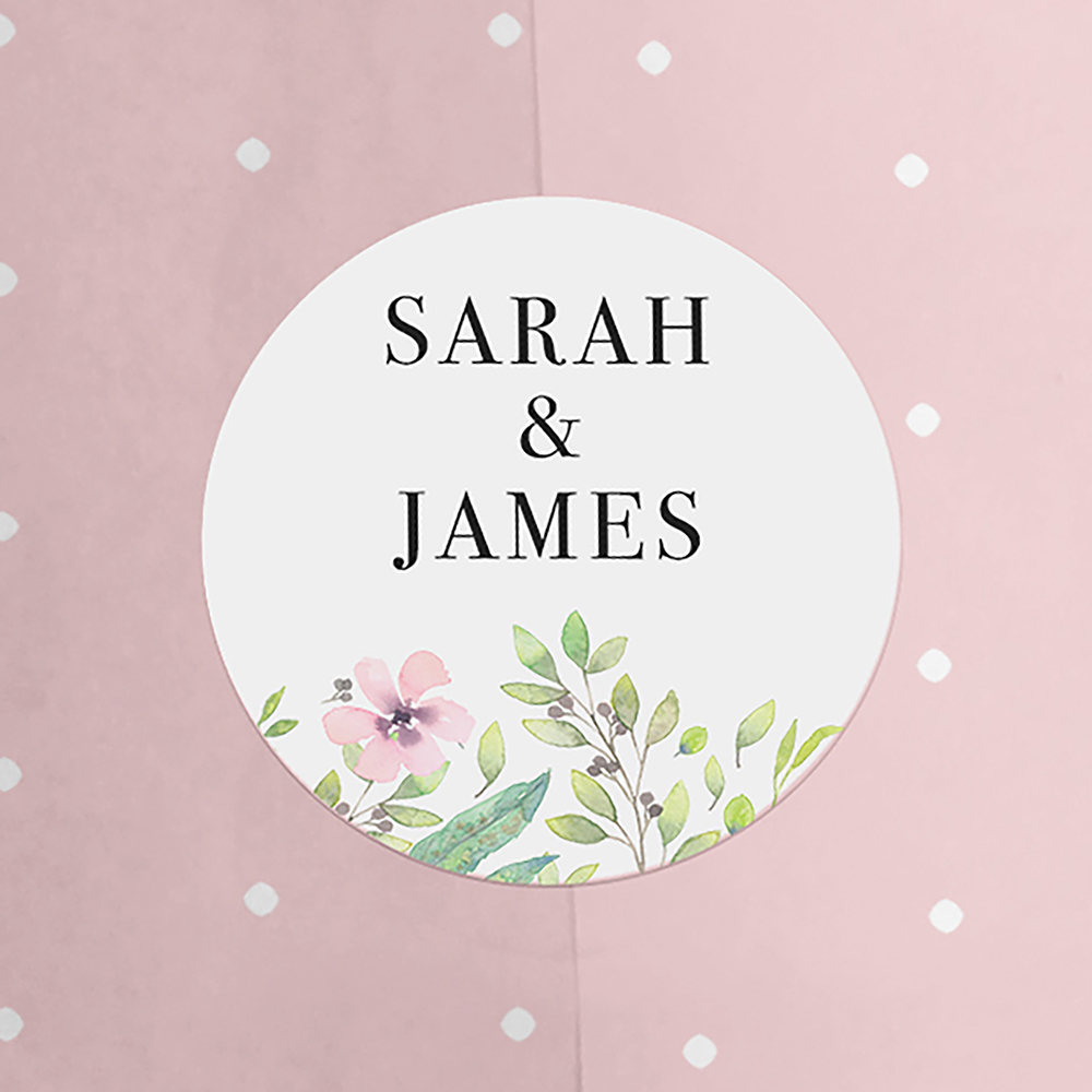 'Imogen Floral' Hole-punched Save the Date Sample