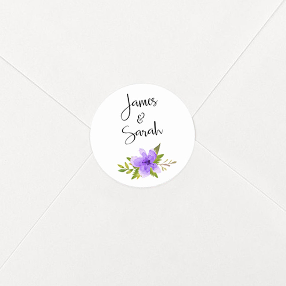 Pack of 'Purple Multi Floral' Stickers