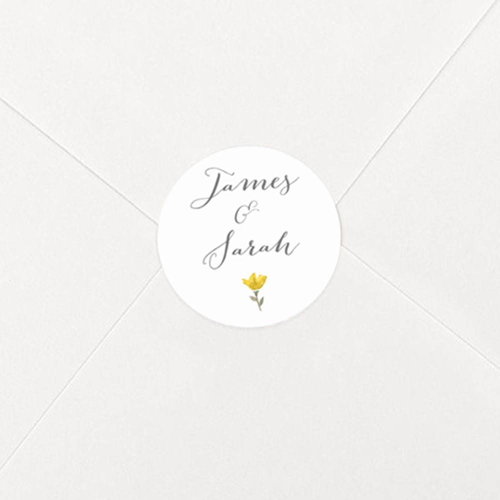 Pack of 'Yellow Floral Watercolour' Stickers