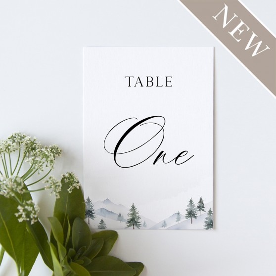 'Elegant Snowy Scene' Table Name/Number