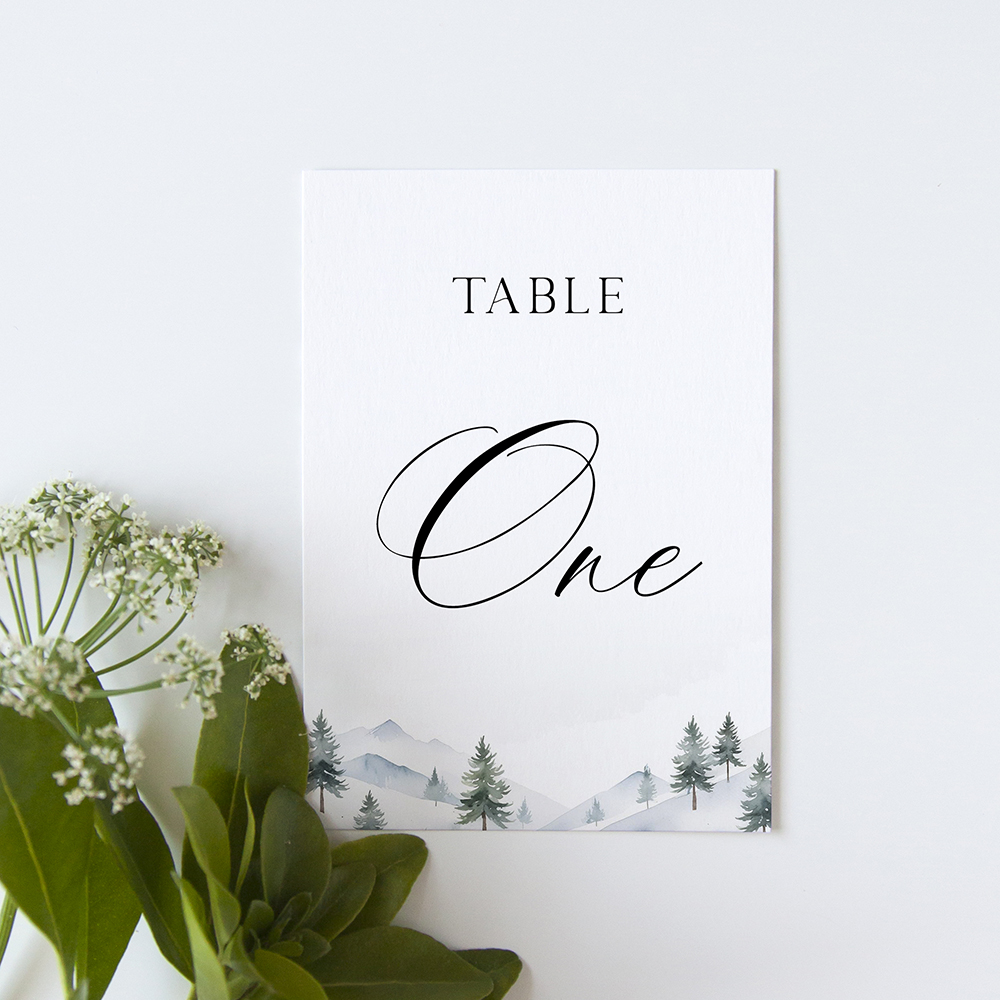 'Elegant Snowy Scene' Table Name/Number