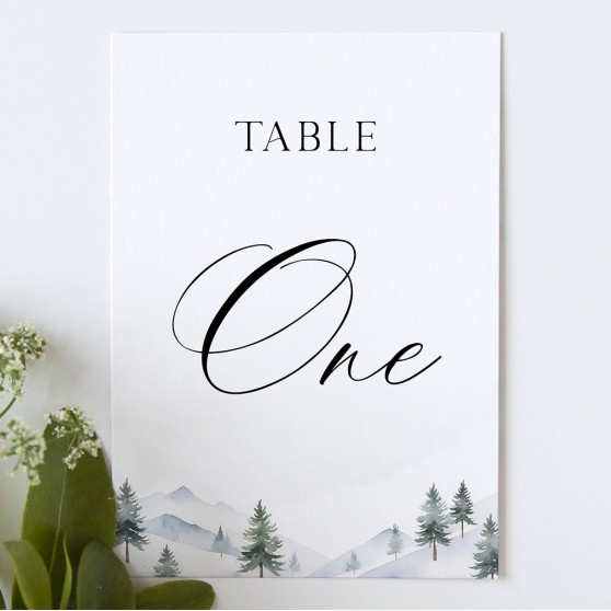 'Elegant Snowy Scene' Table Name/Number