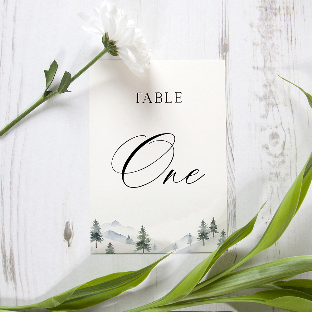 'Elegant Snowy Scene' Table Name/Number
