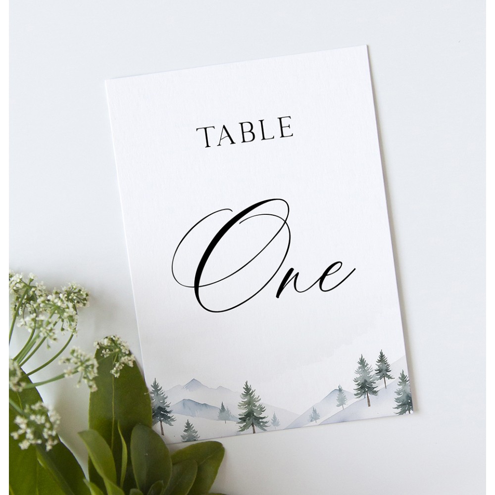 'Elegant Snowy Scene' Table Name/Number