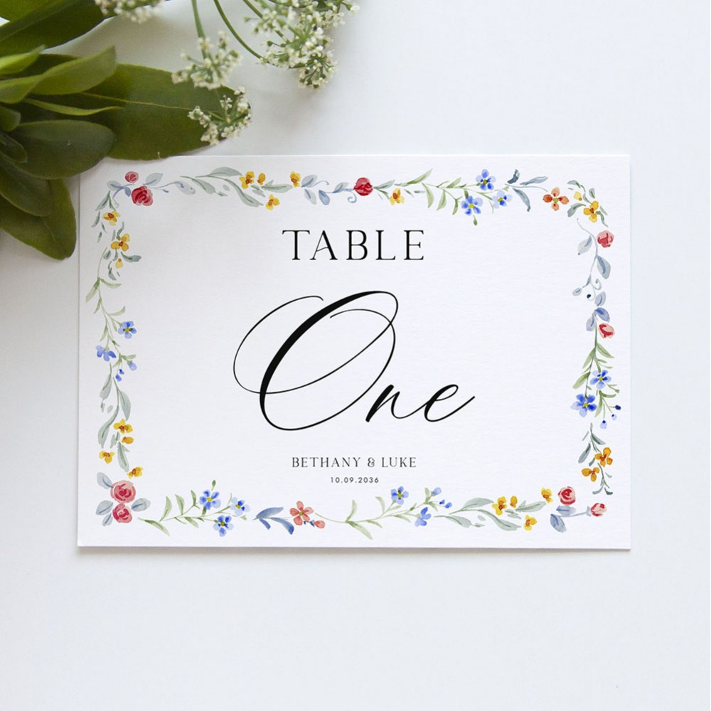 'Love Story' Table Name/Number