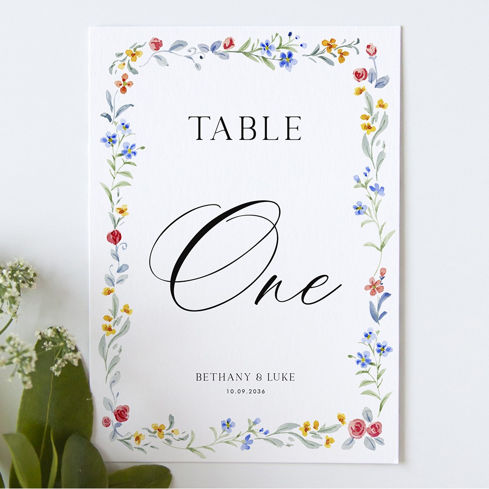 'Love Story' Table Name/Number
