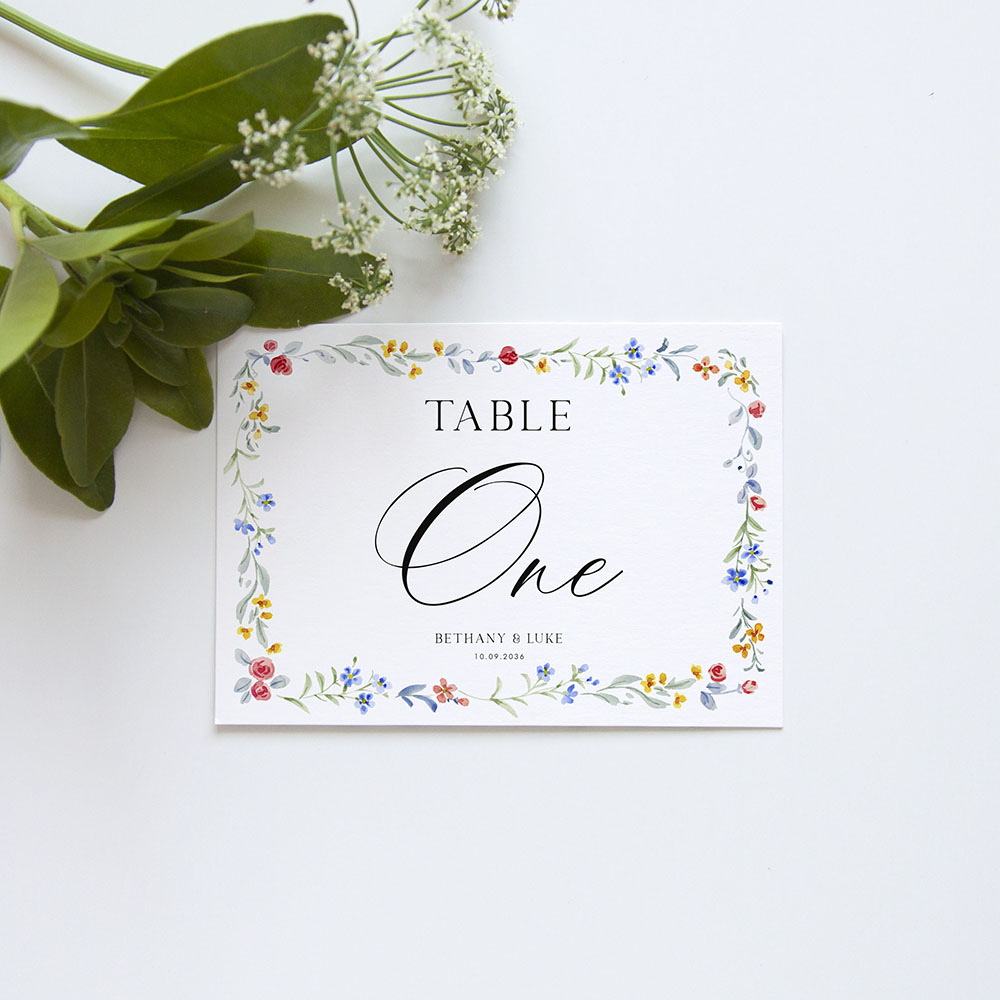 'Love Story' Table Name/Number