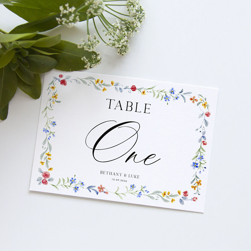'Love Story' Table Name/Number
