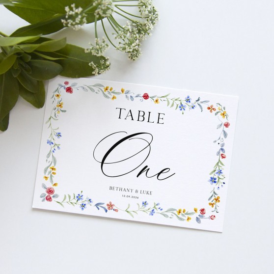 'Love Story' Table Name/Number
