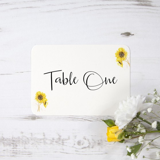 'Sunflower' Table Name/Number