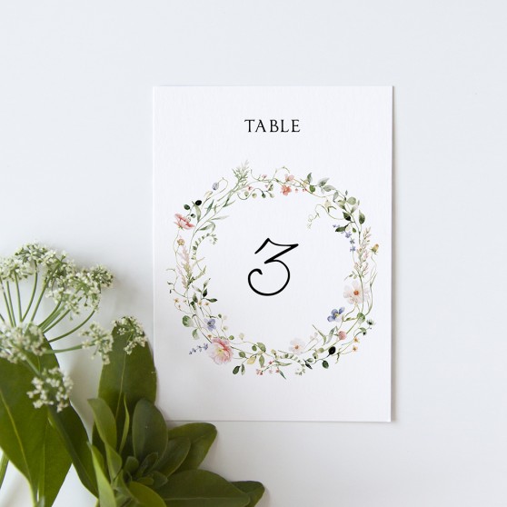 'Vintage Botanical V001' Table Name/Number