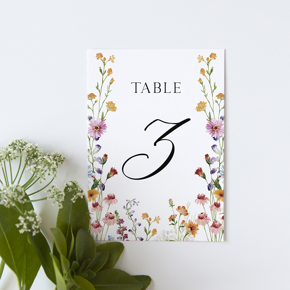 'Wildflower Garden WG10' Table Name/Number