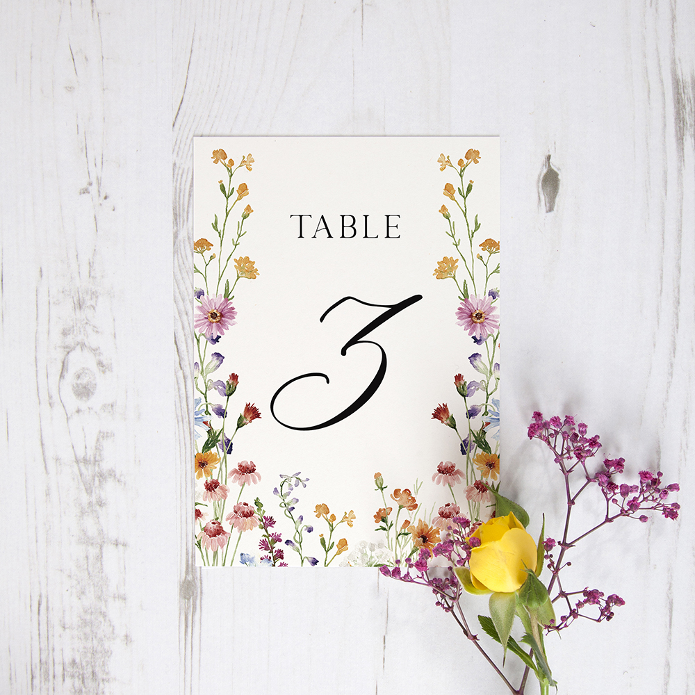 'Wildflower Garden WG10' Table Name/Number