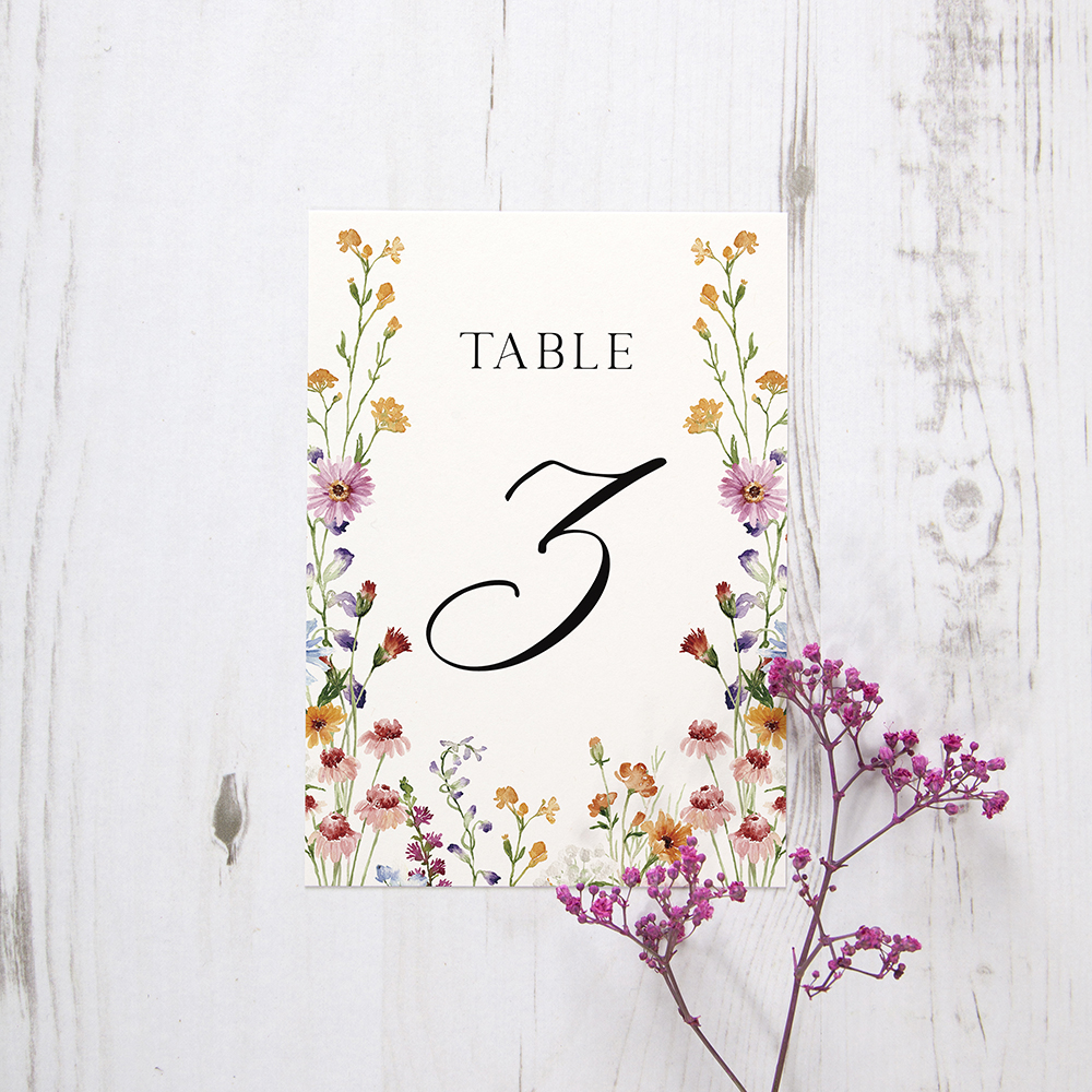 'Wildflower Garden WG10' Table Name/Number