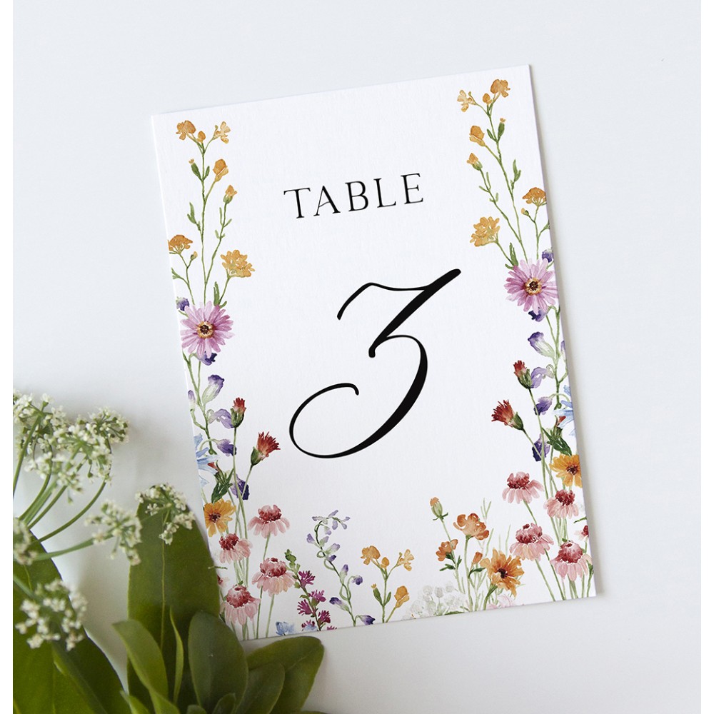'Wildflower Garden WG10' Table Name/Number