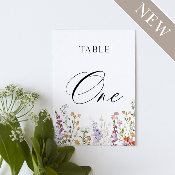 'Wildflower Garden' Table Name/Number