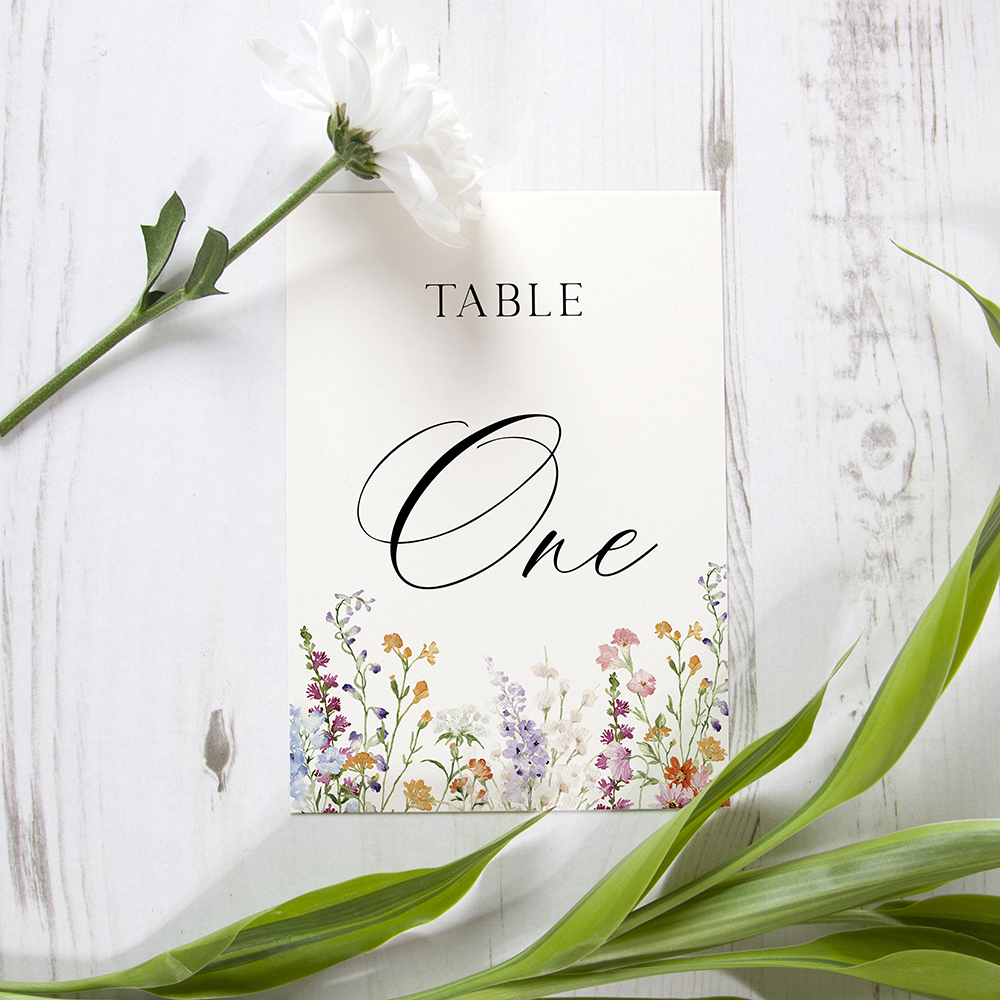 'Wildflower Garden' Table Name/Number