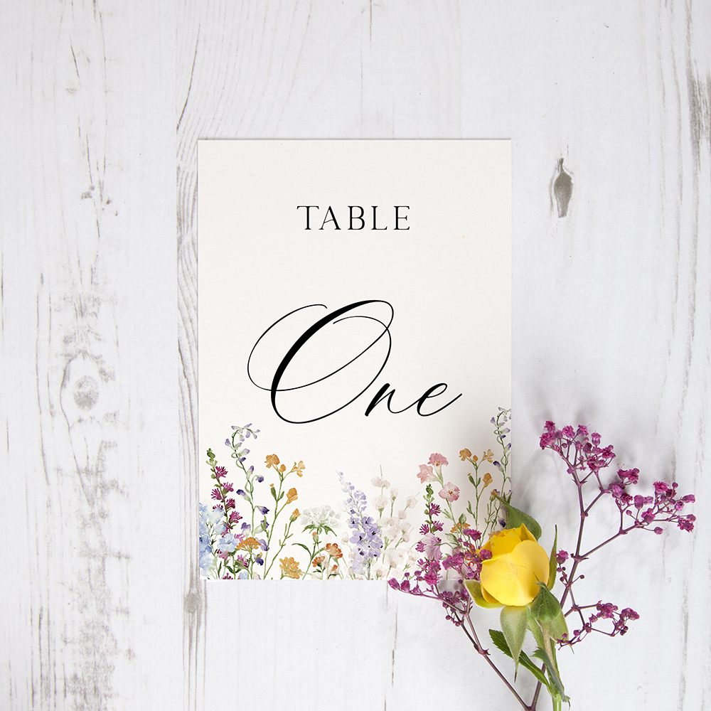 'Wildflower Garden' Table Name/Number