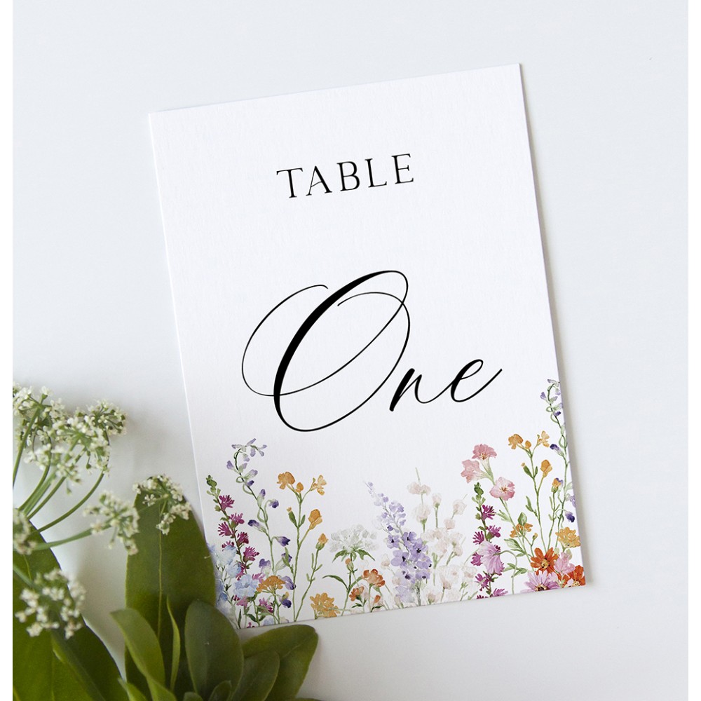 'Wildflower Garden' Table Name/Number