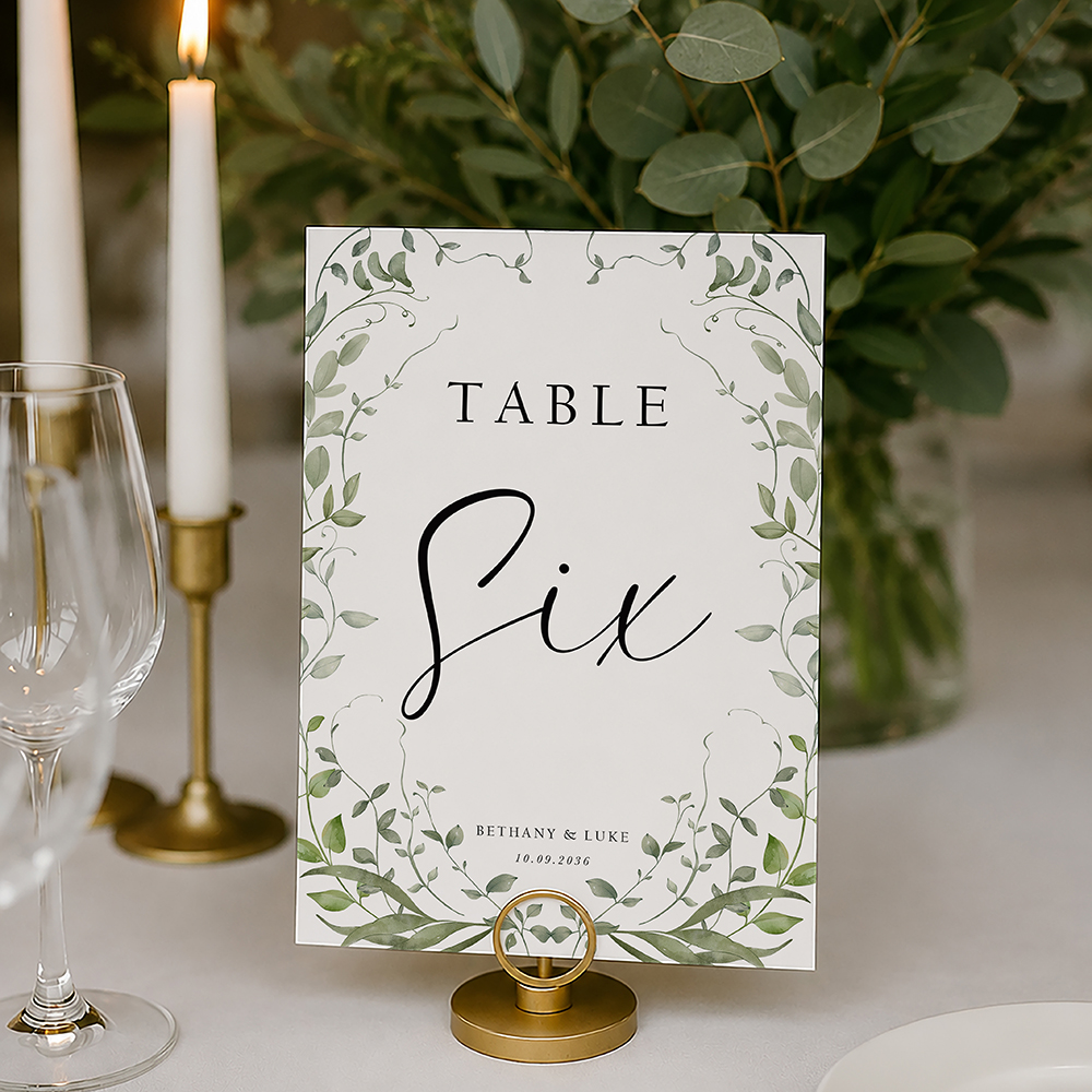 'Willow Grove' Table Name/Number