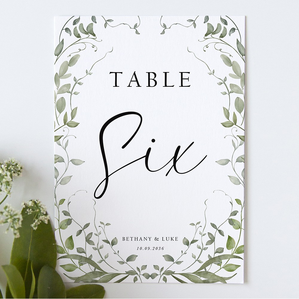 'Willow Grove' Table Name/Number