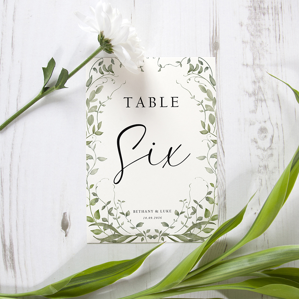 'Willow Grove' Table Name/Number