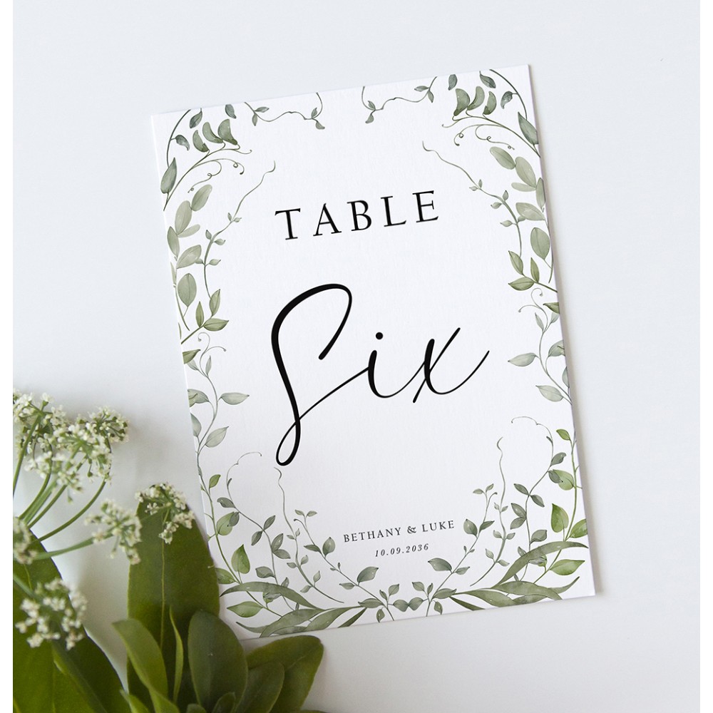 'Willow Grove' Table Name/Number